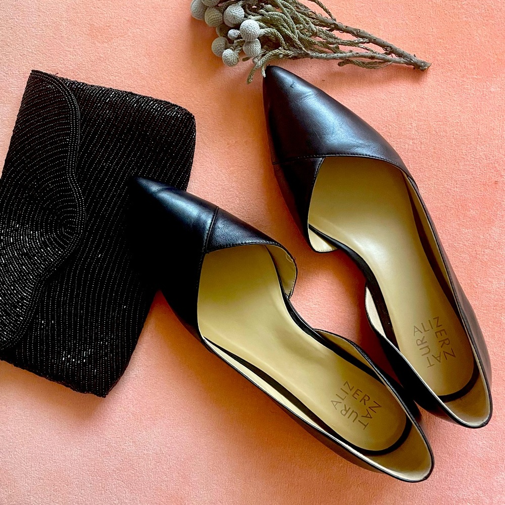 Naturalizer Kristin Flats, Black, Leather, US 9.5 M, Eur 40, UK 7